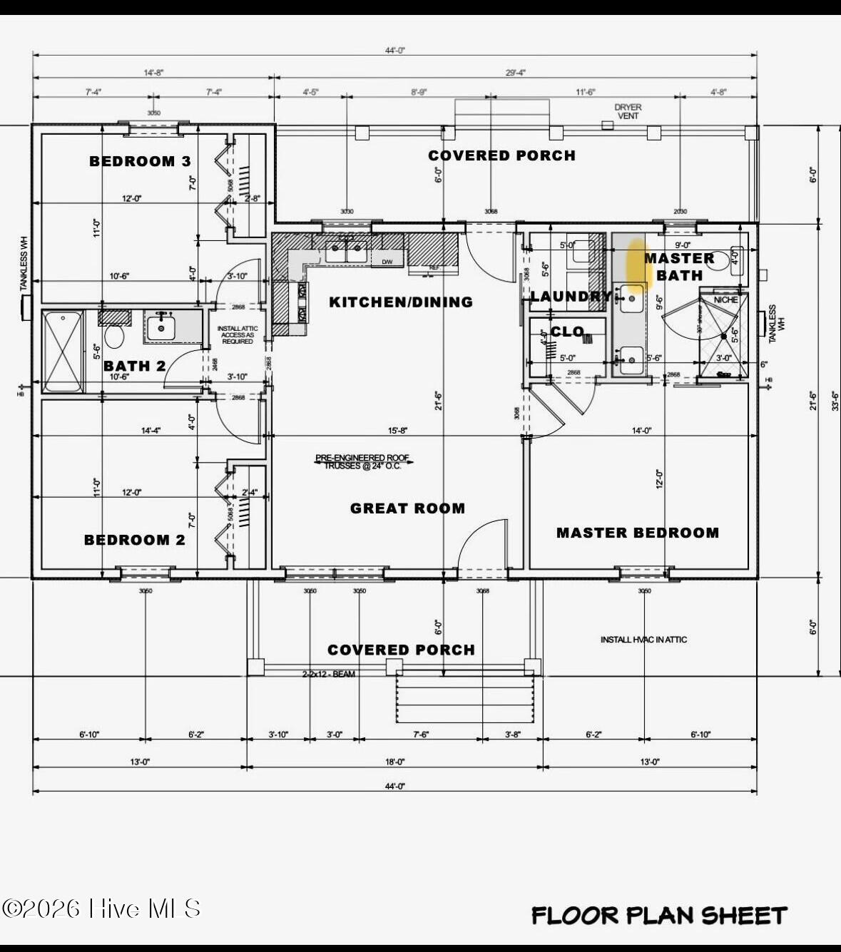 Lt A-2-tbd Middle Swamp Road Corapeake, NC 27926 - Photo 3 of 3 Similar Floor Plan-Dimensions may change