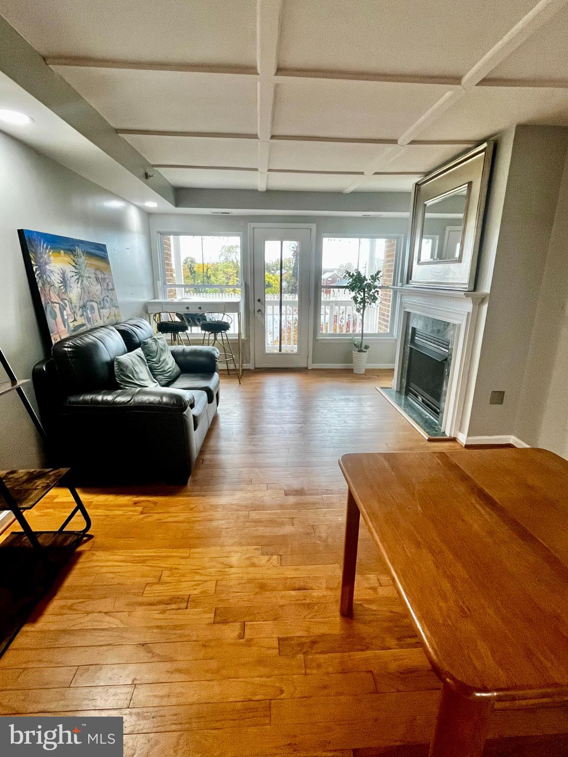 2609 Douglass Road Southeast, Unit 402 Washington, DC 20020 - Photo 5 of 35 a living room with furniture and a fireplace