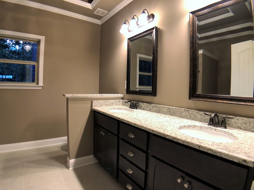 330 Walnut Grove Road Gray, GA 31032 - Photo 39 of 42 a bathroom with a granite countertop sink and a mirror