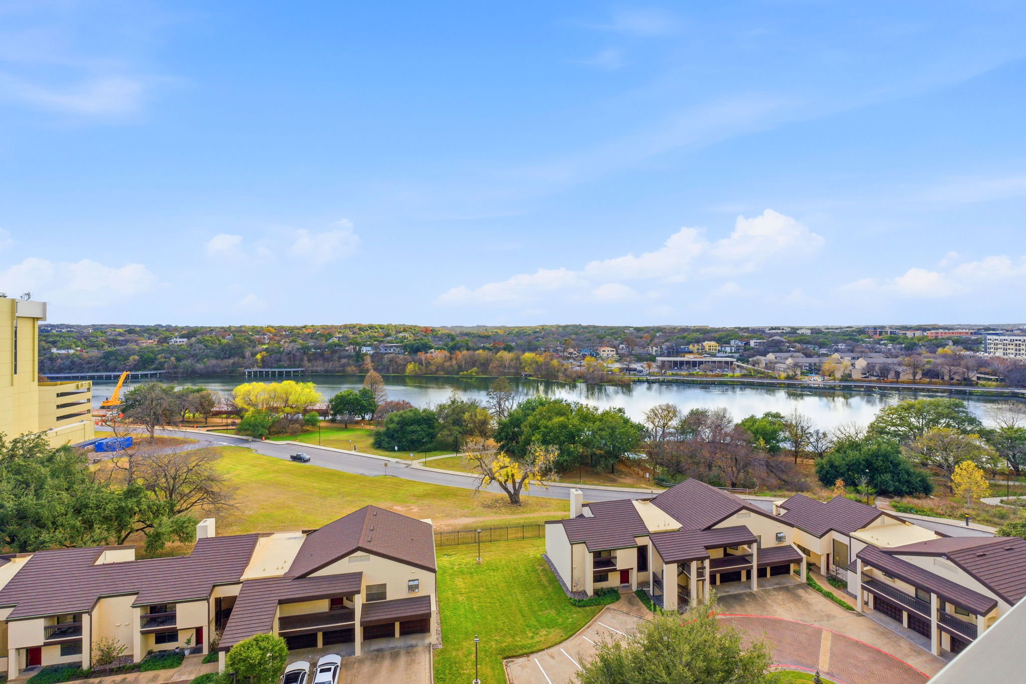 40 North Interstate Highway 35, Unit 10B4 Austin, TX 78701 - Photo 25 of 39 an aerial view of residential houses with outdoor space and ocean view