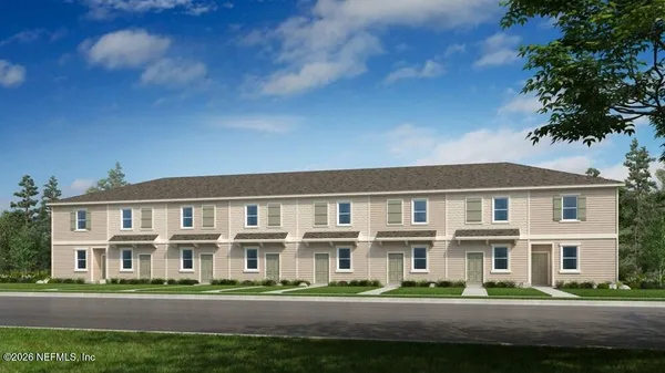 a front view of residential building and street