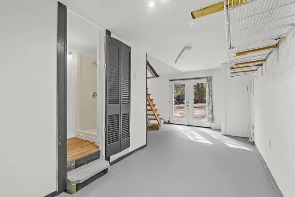 a view of an empty room and window