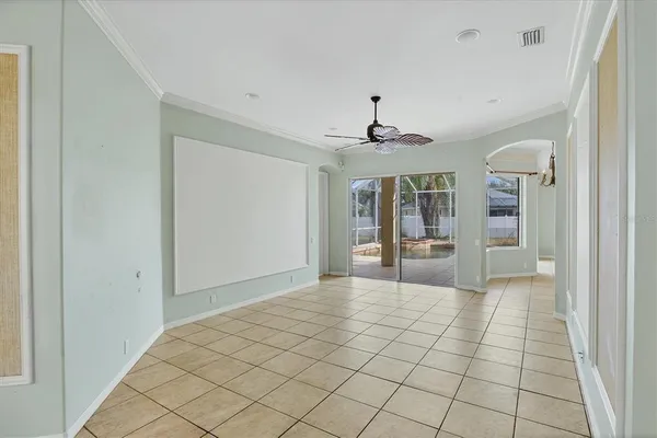 a view of an empty room and window