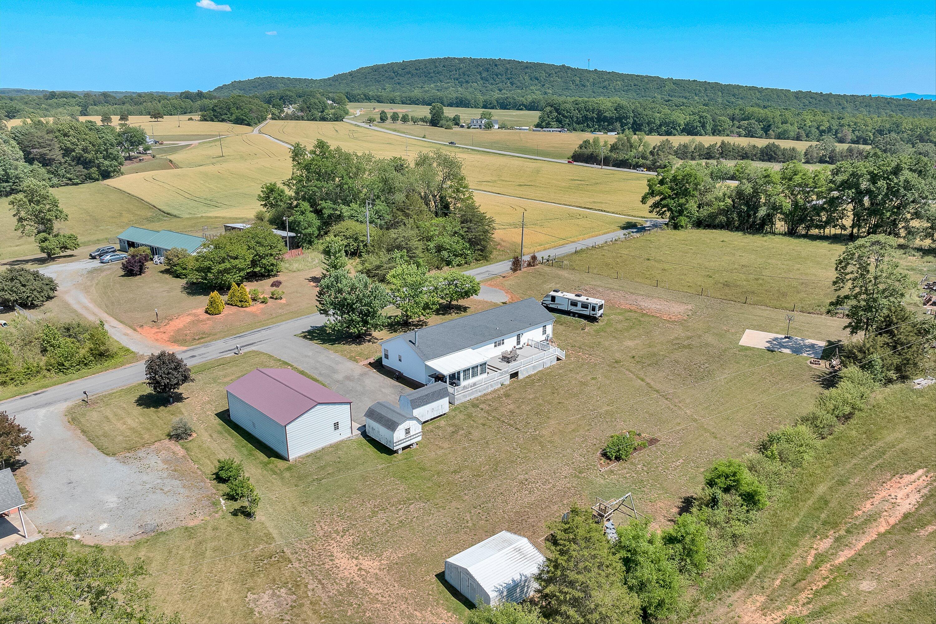 159 Simmons Creek Road Union Hall, VA 24176 - Photo 53 of 55 an aerial view of a house with outdoor space