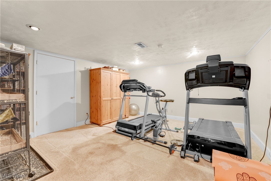 1862 Middleton Road Hudson, OH 44236 - Photo 22 of 32 Exercise area with baseboards and carpet floors