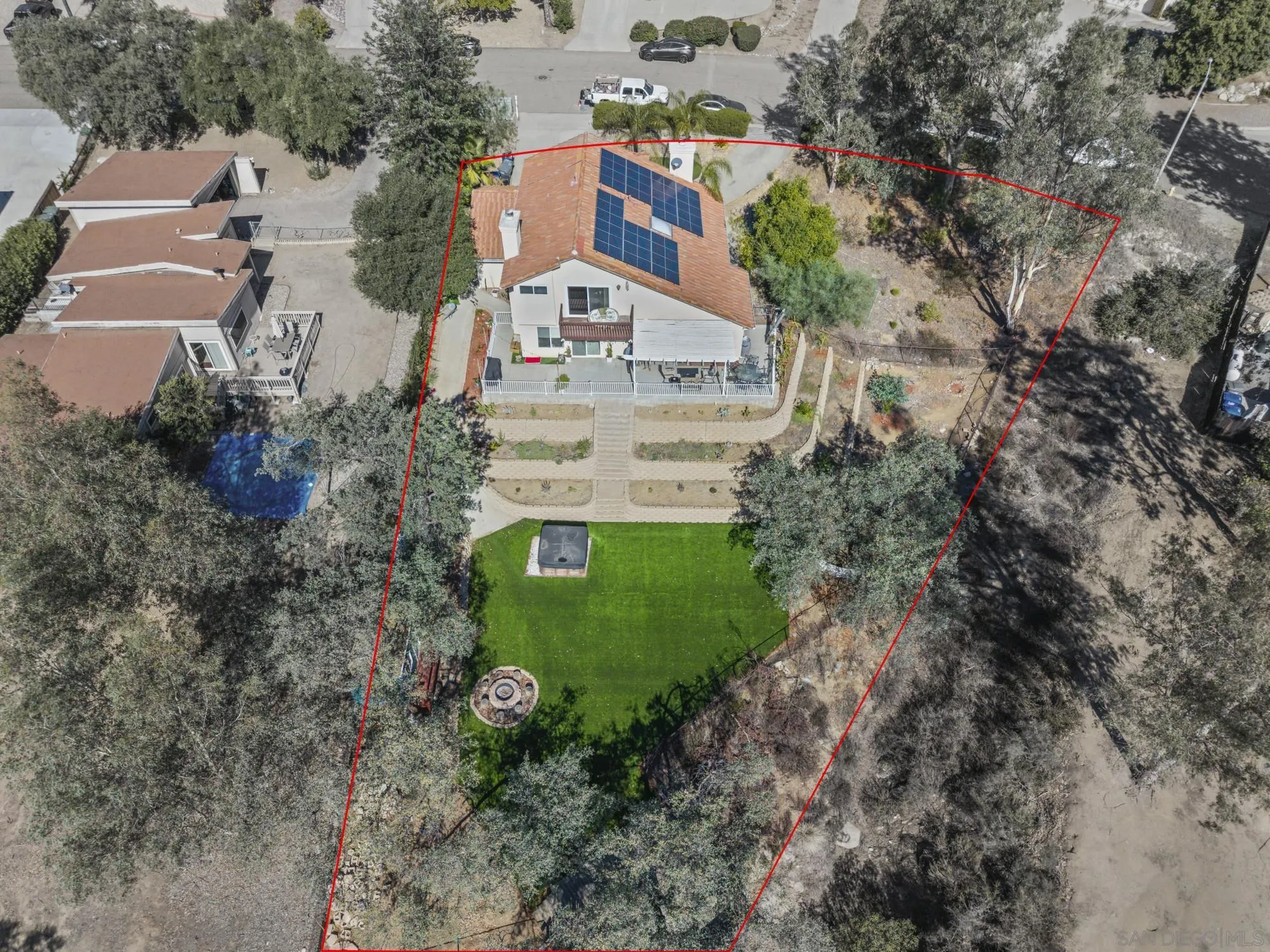 24249 Sargeant Road Ramona, CA 92065 - Photo 35 of 46 an aerial view of residential house with outdoor space