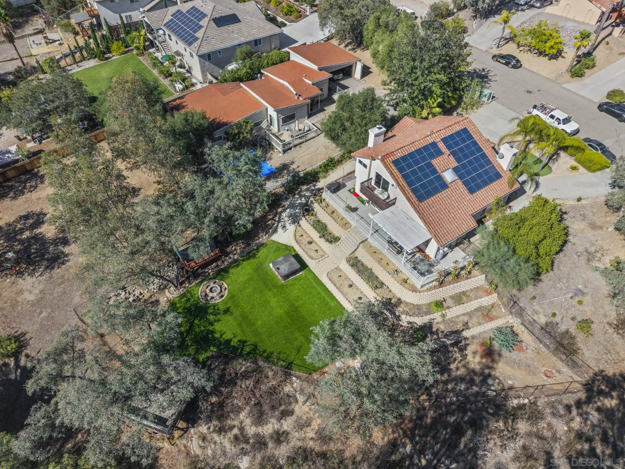 24249 Sargeant Road Ramona, CA 92065 - Photo 37 of 46 an aerial view of a house with a yard