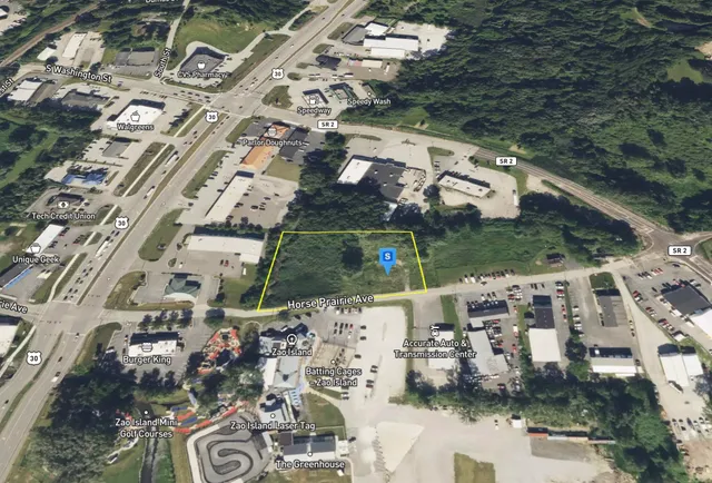 an aerial view of multiple house