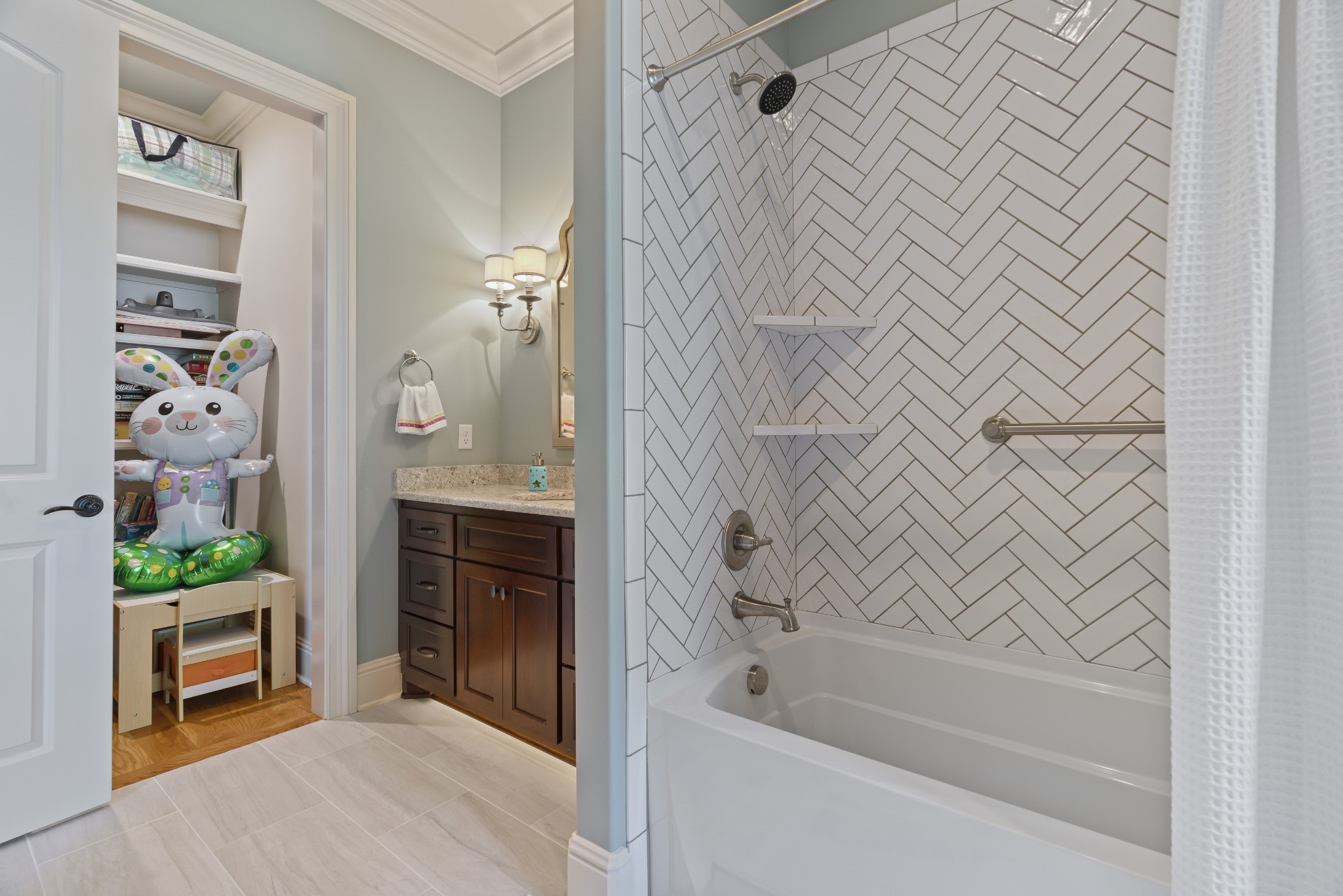 8127 Mountaintop Drive College Grove, TN 37046 - Photo 43 of 72 a bathroom with a bathtub and a shower