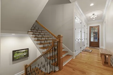 a view of a house with garden and a garden