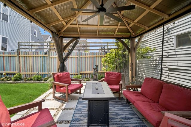 a outdoor space with patio lots of furniture