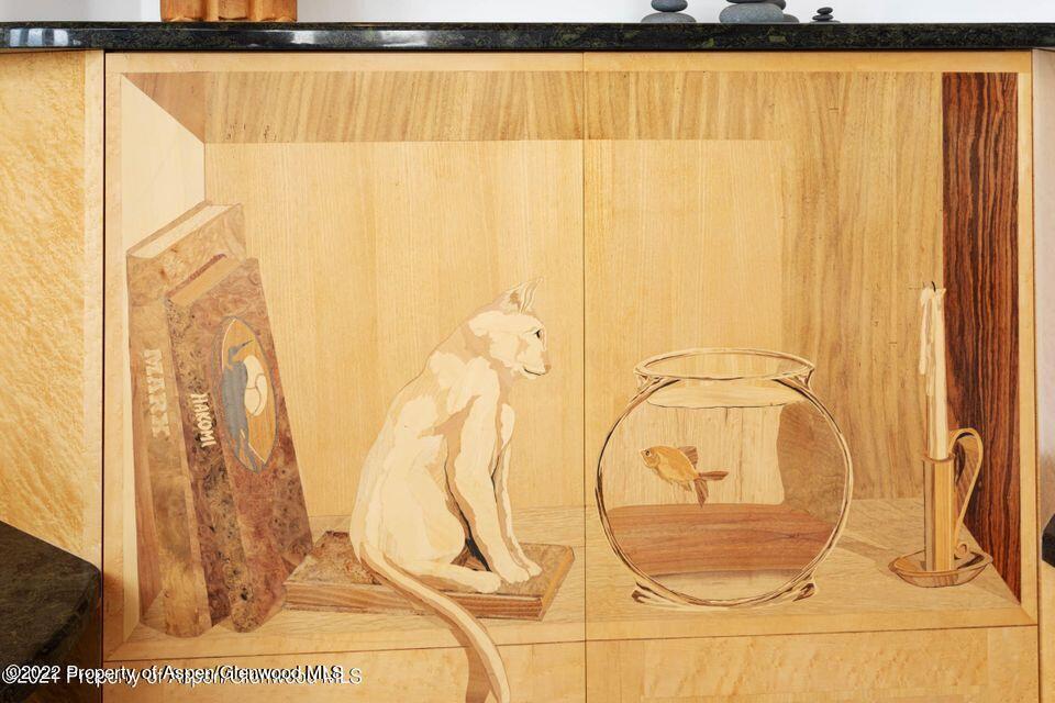 424 Elk Range Road Carbondale, CO 81623 - Photo 29 of 31 Silas Kopf marquestry cabinet doora