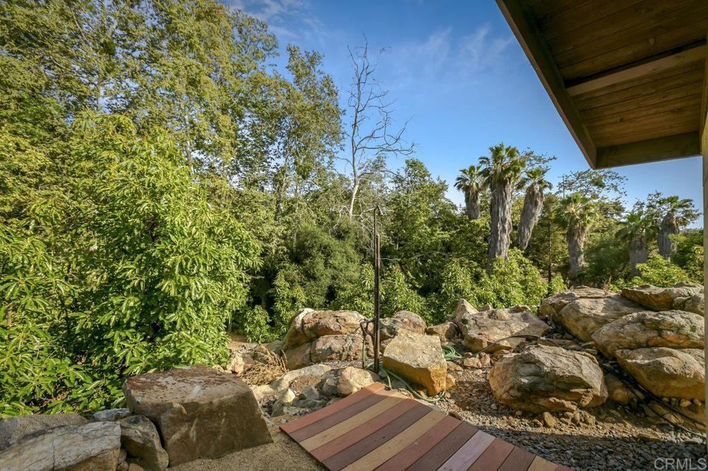 6036 Rainbow Heights Road Fallbrook, CA 92028 - Photo 49 of 70 a view of a backyard with plants and a patio