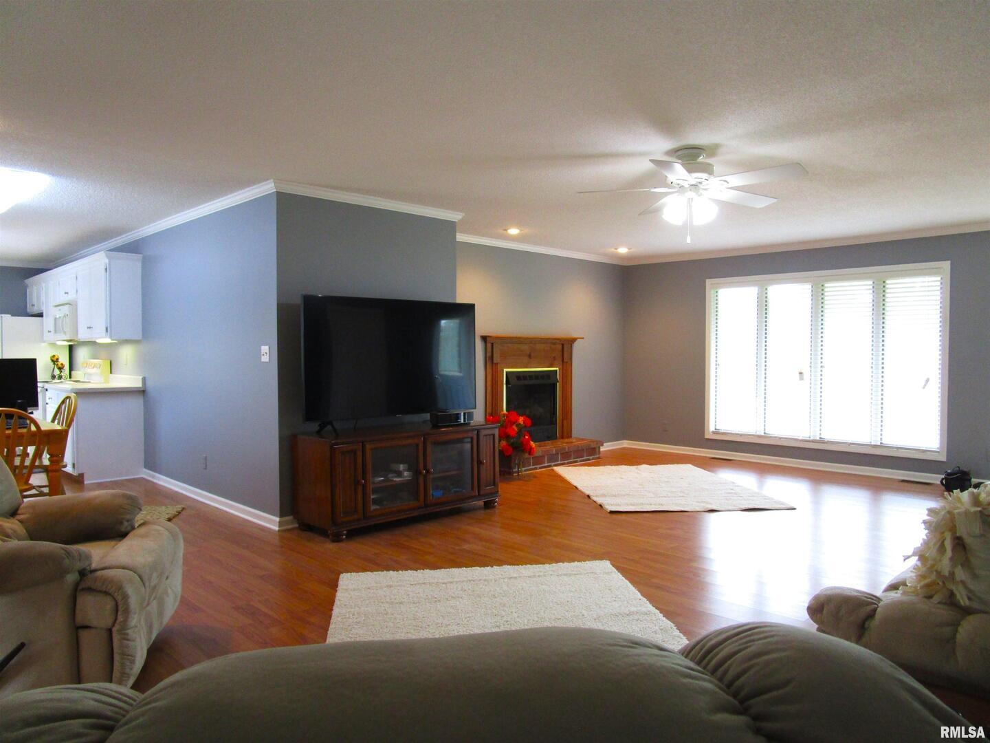 1253 County Road 800 East Carmi, IL 62821 - Photo 6 of 51 a living room with furniture and a flat screen tv