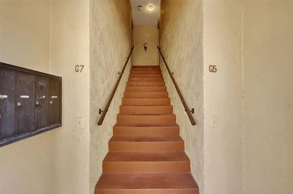 a view of a with stairs