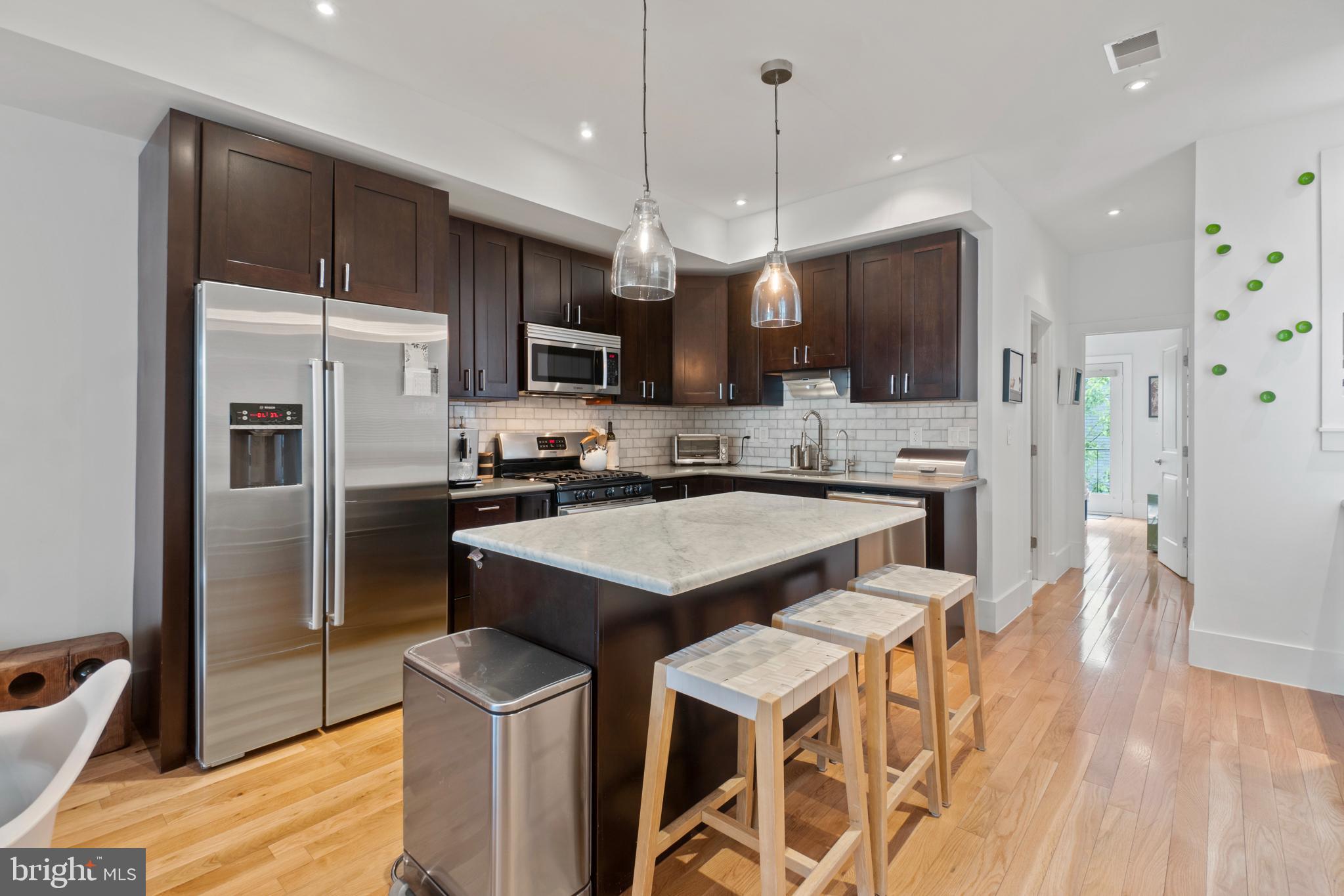 1818 1st Street Northwest, Unit 2 Washington, DC 20001 - Photo 4 of 45 Carrera marble topped island