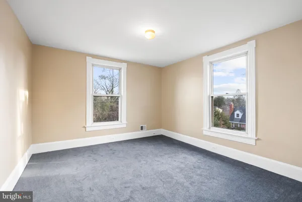 an empty room with a window