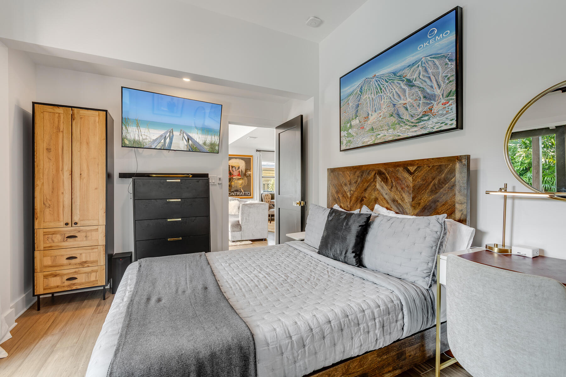 1708 Laird Street Key West, FL 33040 - Photo 15 of 43 a bedroom with a bed and a painting on the wall