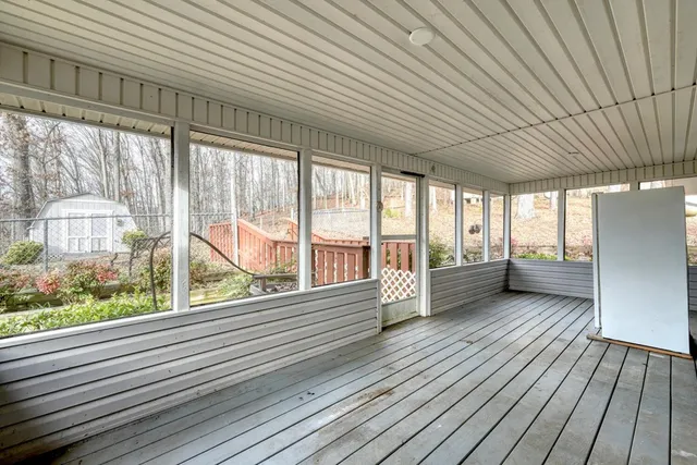 a view of a house with wooden floor