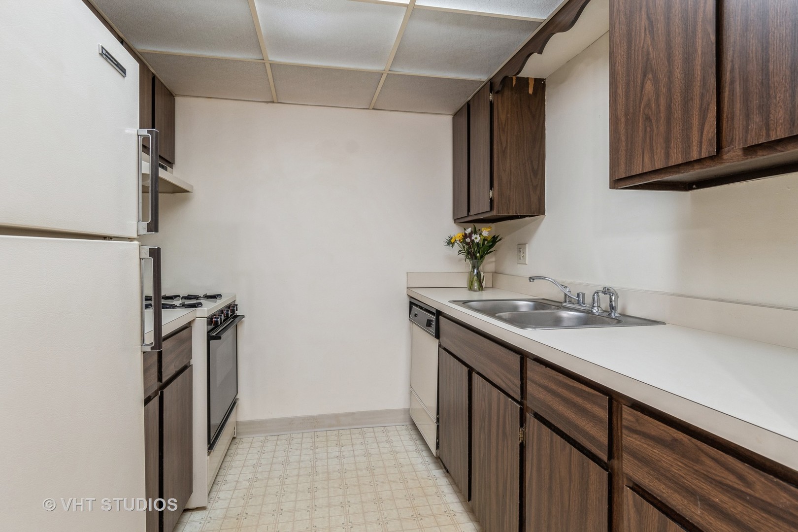214 East Bailey Road, Unit B Naperville, IL 60565 - Photo 2 of 10 a kitchen with a sink and a refrigerator