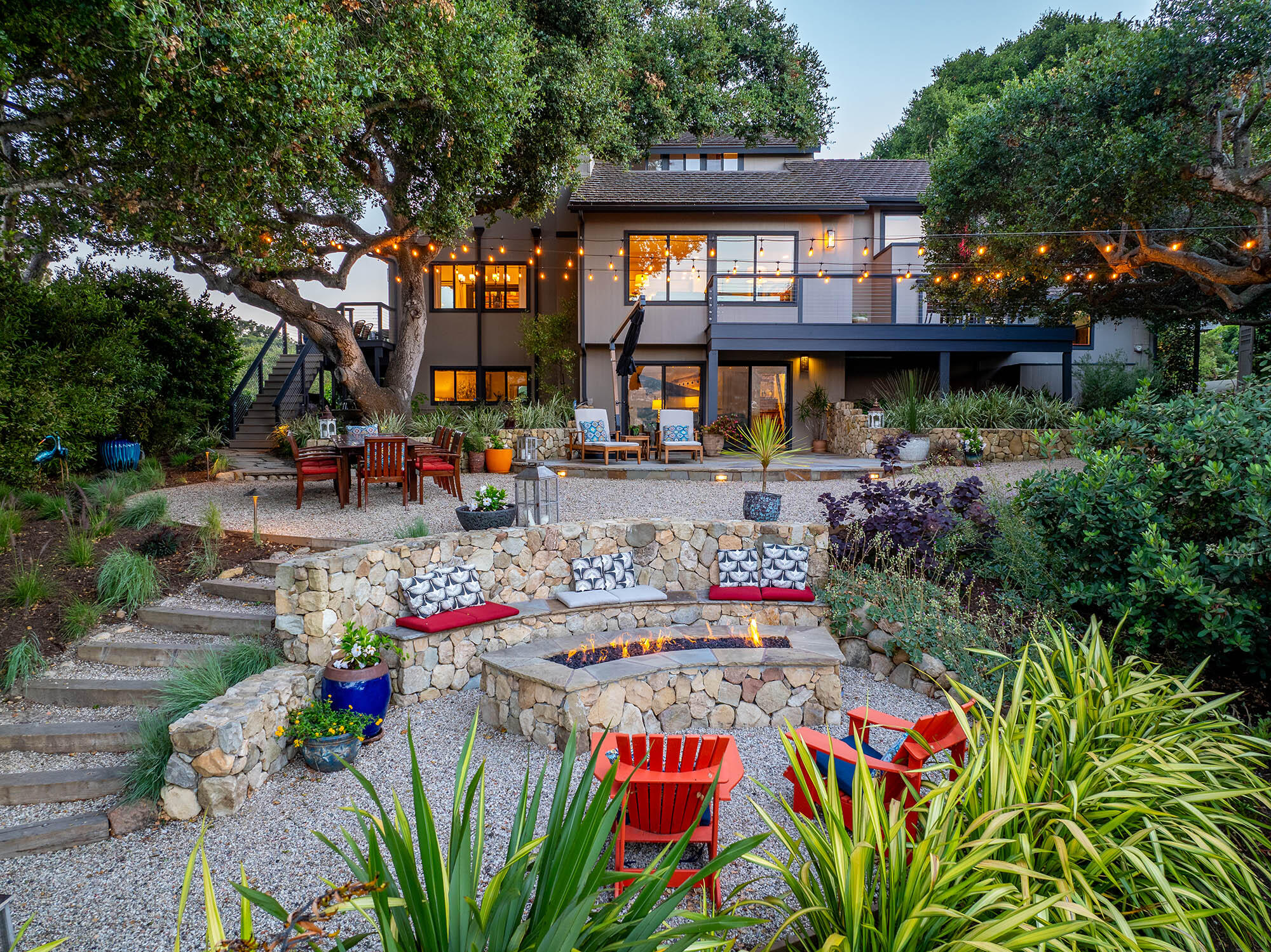 1118 Nirvana Road Santa Barbara, CA 93101 - Photo 75 of 88 75 Twilight firepit DJI_0465-HDR
