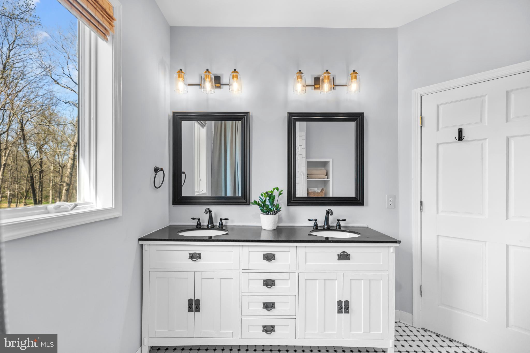 15657 Purcellville Road Purcellville, VA 20132 - Photo 28 of 72 a bathroom with double vanity sinks and a mirror