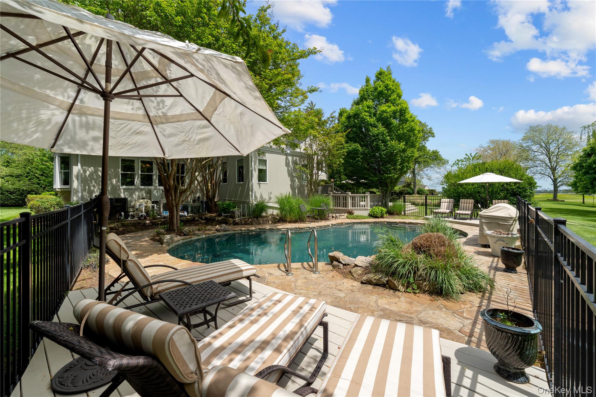 11 Hickory Road Woodmere, NY 11598 - Photo 41 of 50 CUSTOM IN GROUND GUNITE HEATED SALTWATER POOL