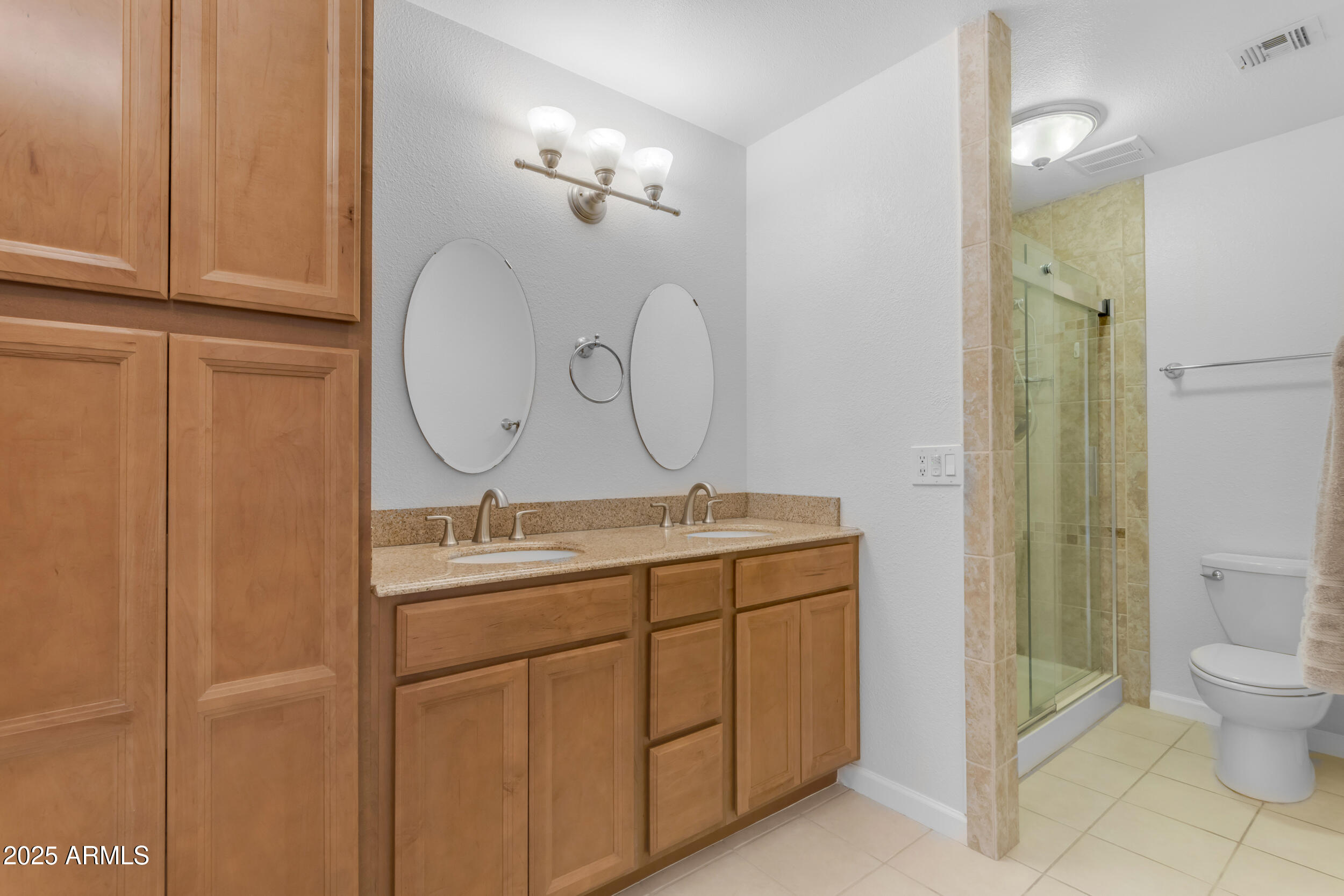 5165 East Tunder Drive Phoenix, AZ 85044 - Photo 26 of 44 a bathroom with a double vanity sink mirror and toilet