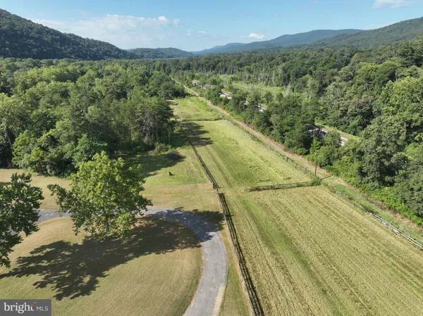a view of an outdoor space and a mountain view