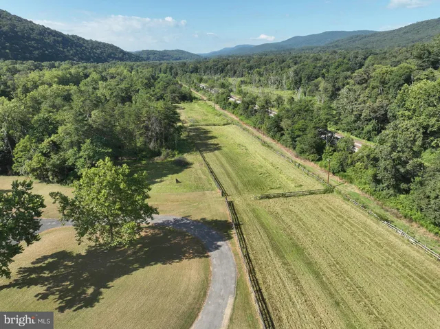 a view of an outdoor space and a mountain view