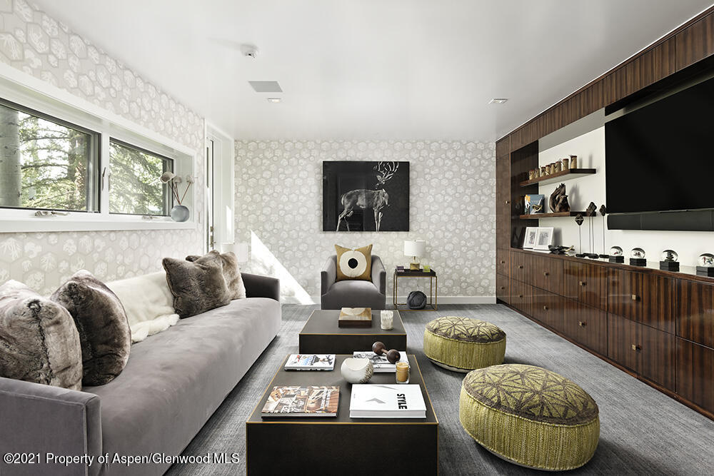 546 Edgewood Lane Snowmass Village, CO 81615 - Photo 12 of 60 a living room with furniture and a flat screen tv