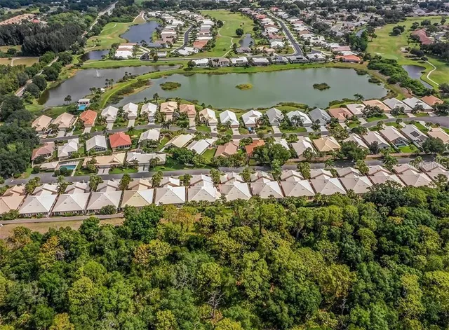 an aerial view of a city