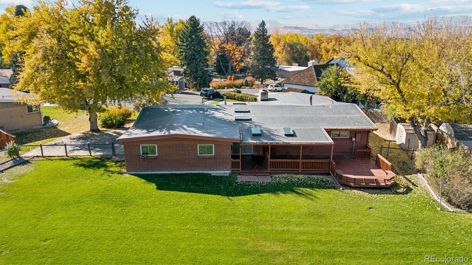 20 Rangeview Place Wheat Ridge, CO 80215 - Photo 42 of 49 an aerial view of a house with swimming pool garden and patio