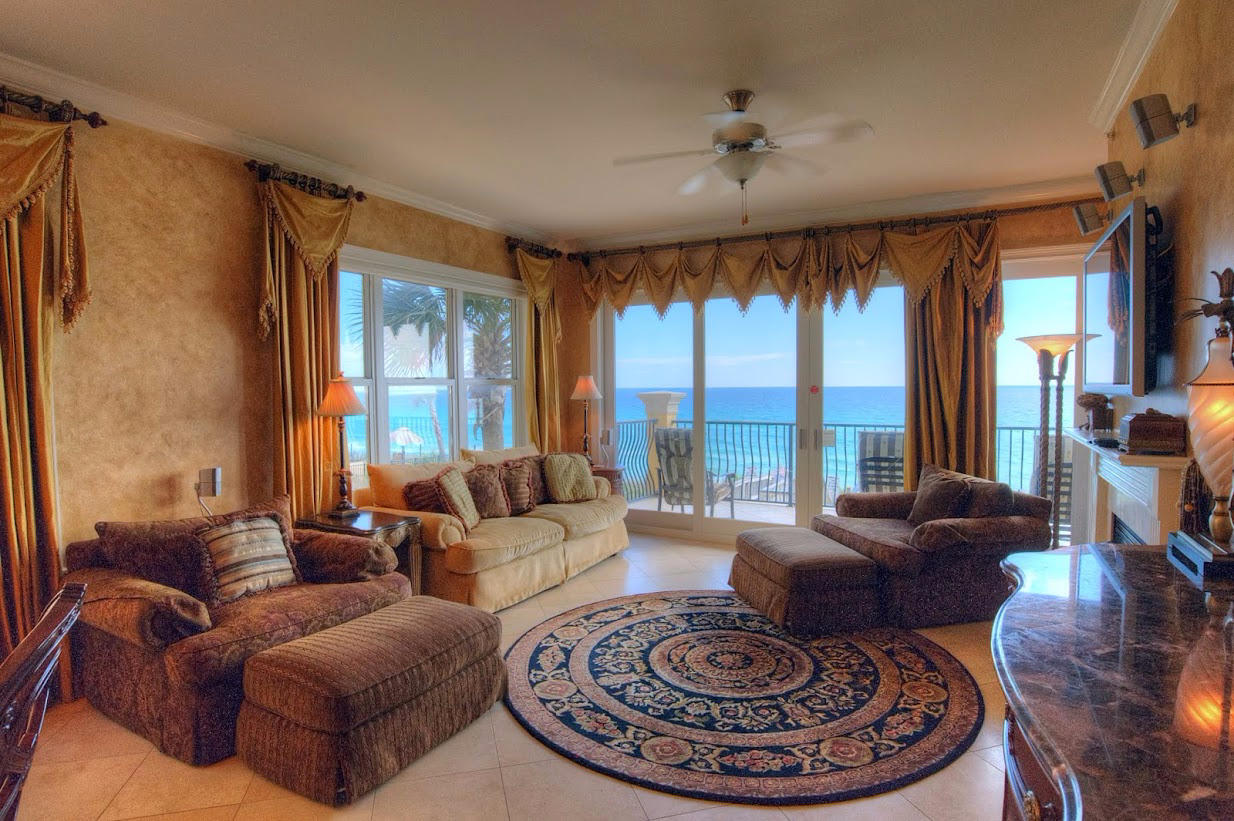 2421 West County Highway 30A, Unit C201 Santa Rosa Beach, FL 32459 - Photo 2 of 50 a living room with furniture and a large window