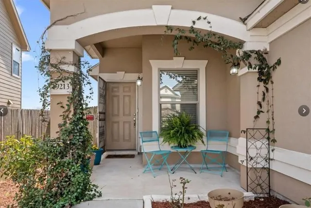 a front view of a house