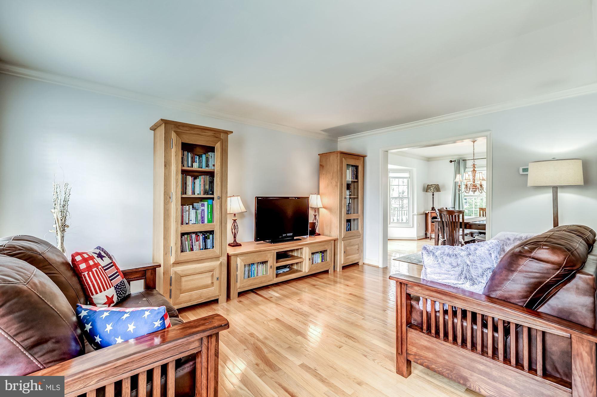 6402 Springhouse Circle Clifton, VA 20124 - Photo 9 of 43 a living room with furniture and a flat screen tv
