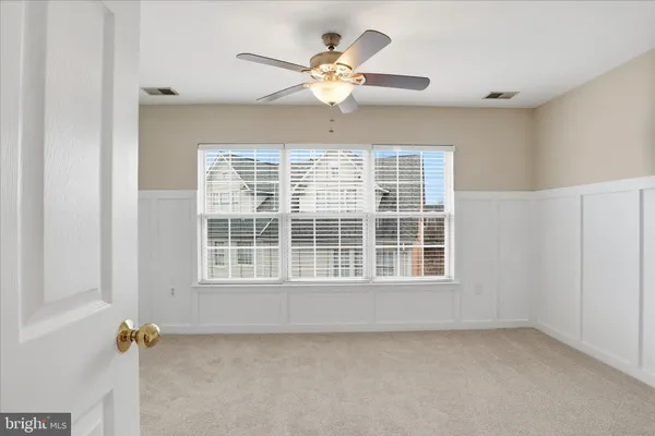 front view of a building with a street