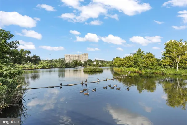 a picture of a bench in a white building