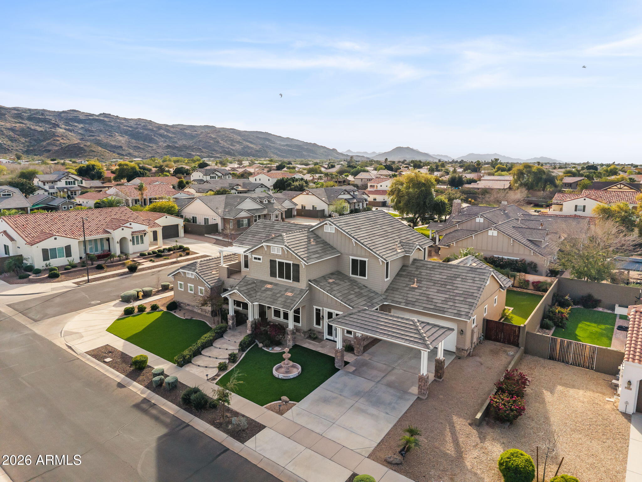 2822 East Constance Way Phoenix, AZ 85042 - Photo 56 of 64 an aerial view of a house with a garden