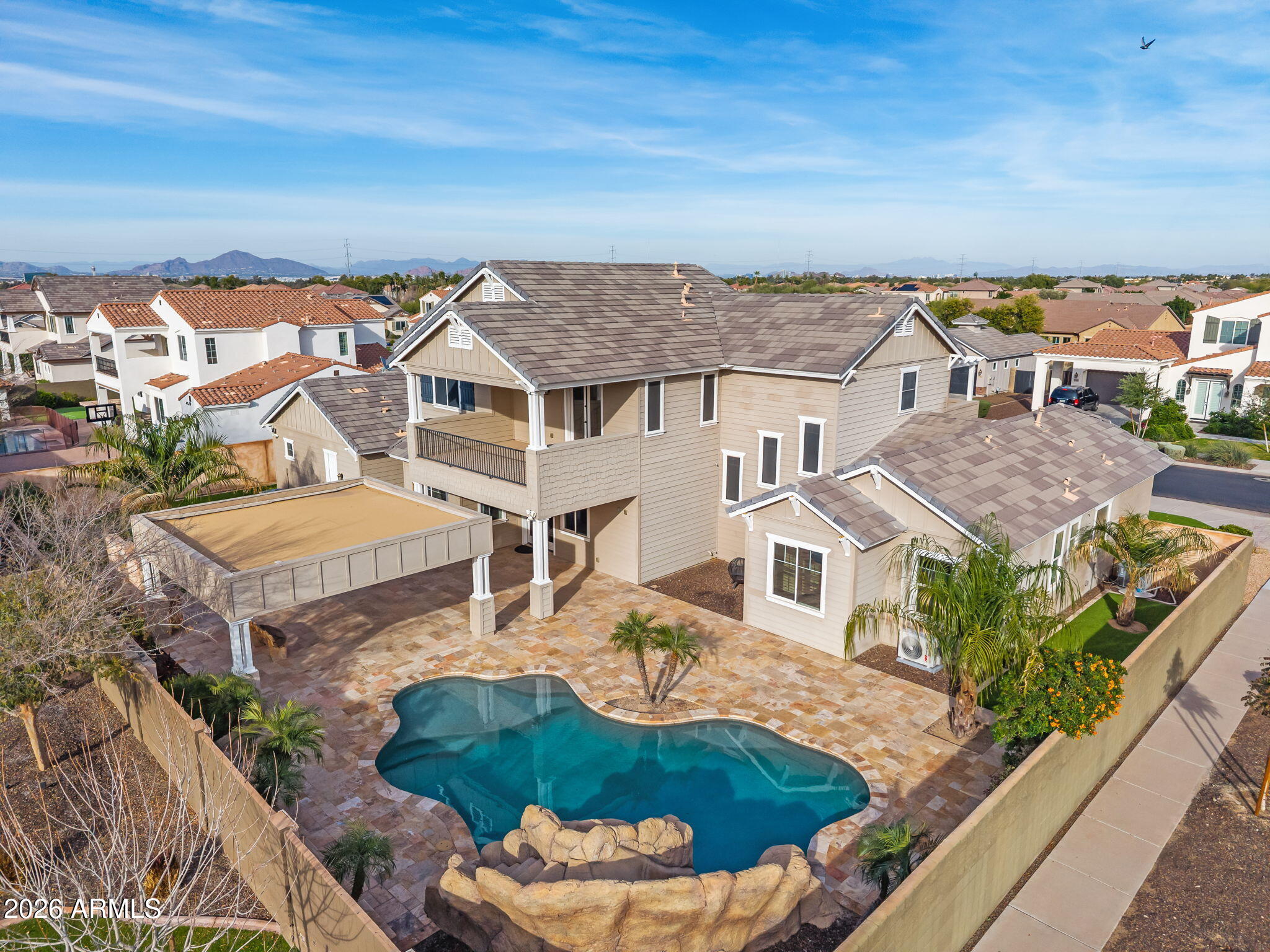 2822 East Constance Way Phoenix, AZ 85042 - Photo 58 of 64 an aerial view of a house with garden space ocean view