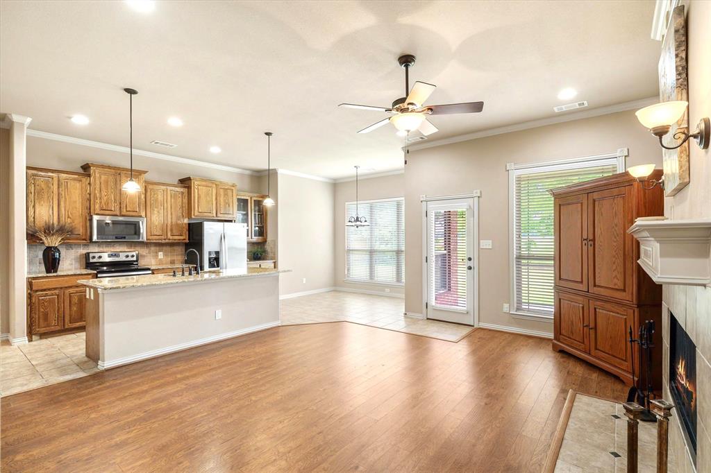 1852 Meadowview Canton, TX 75103 - Photo 12 of 28 a view of a kitchen with a sink and a refrigerator