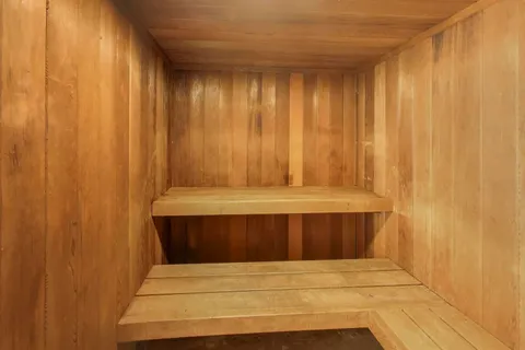 a view of hallway with shower