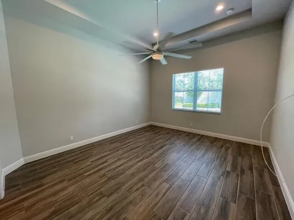 a view of small space with racks on the wall
