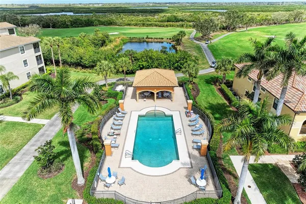 a view of a house with a swimming pool