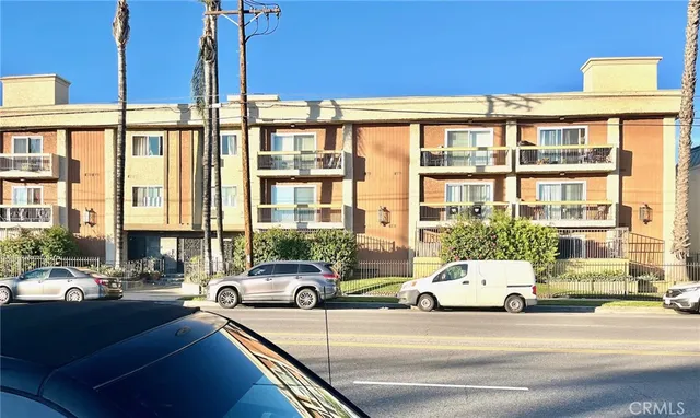 a view of a building from a terrace