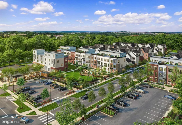 an aerial view of a city