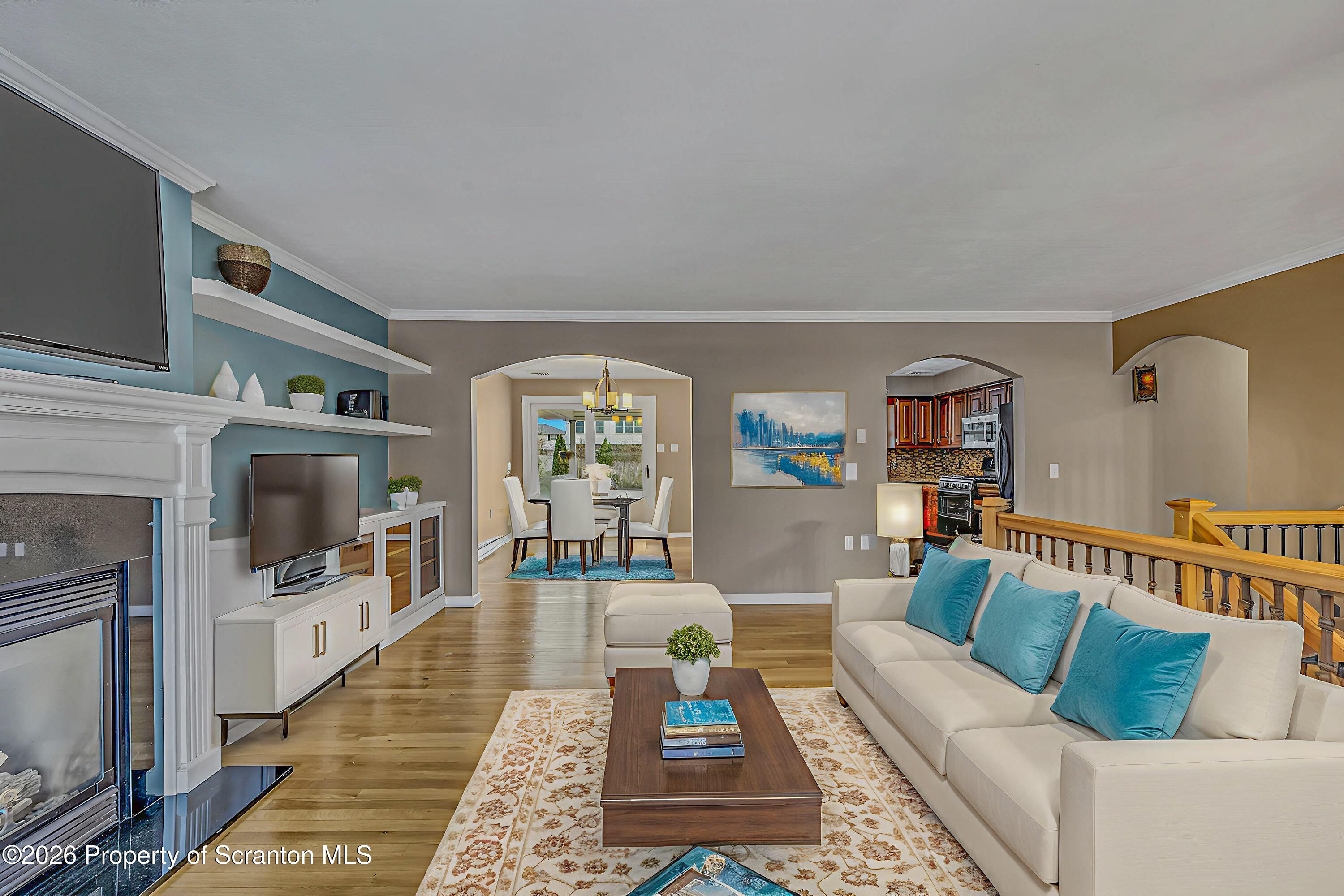 804 School Street Moosic, PA 18507 - Photo 29 of 67 a living room with furniture and a flat screen tv