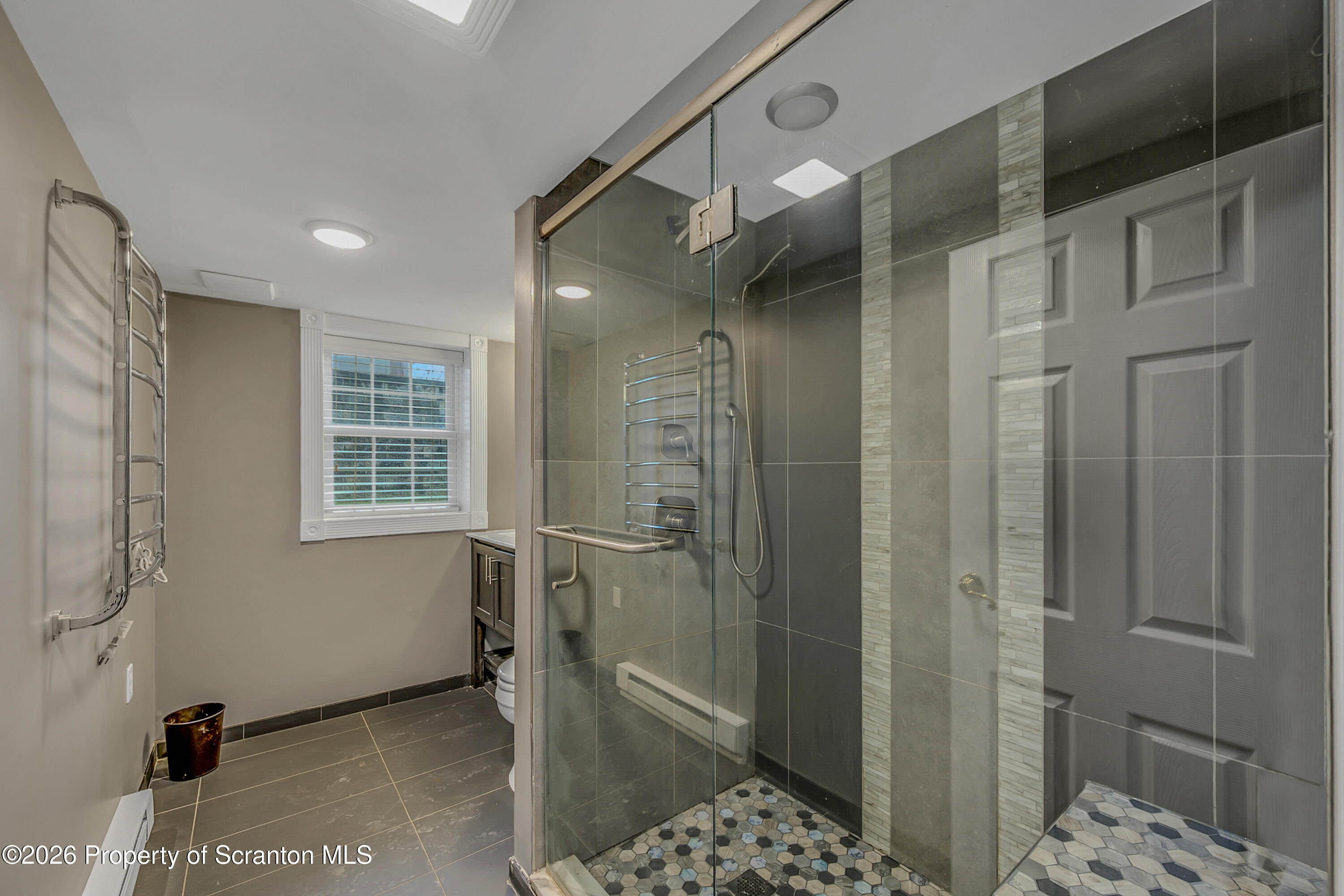 804 School Street Moosic, PA 18507 - Photo 53 of 67 a bathroom with a glass door shower