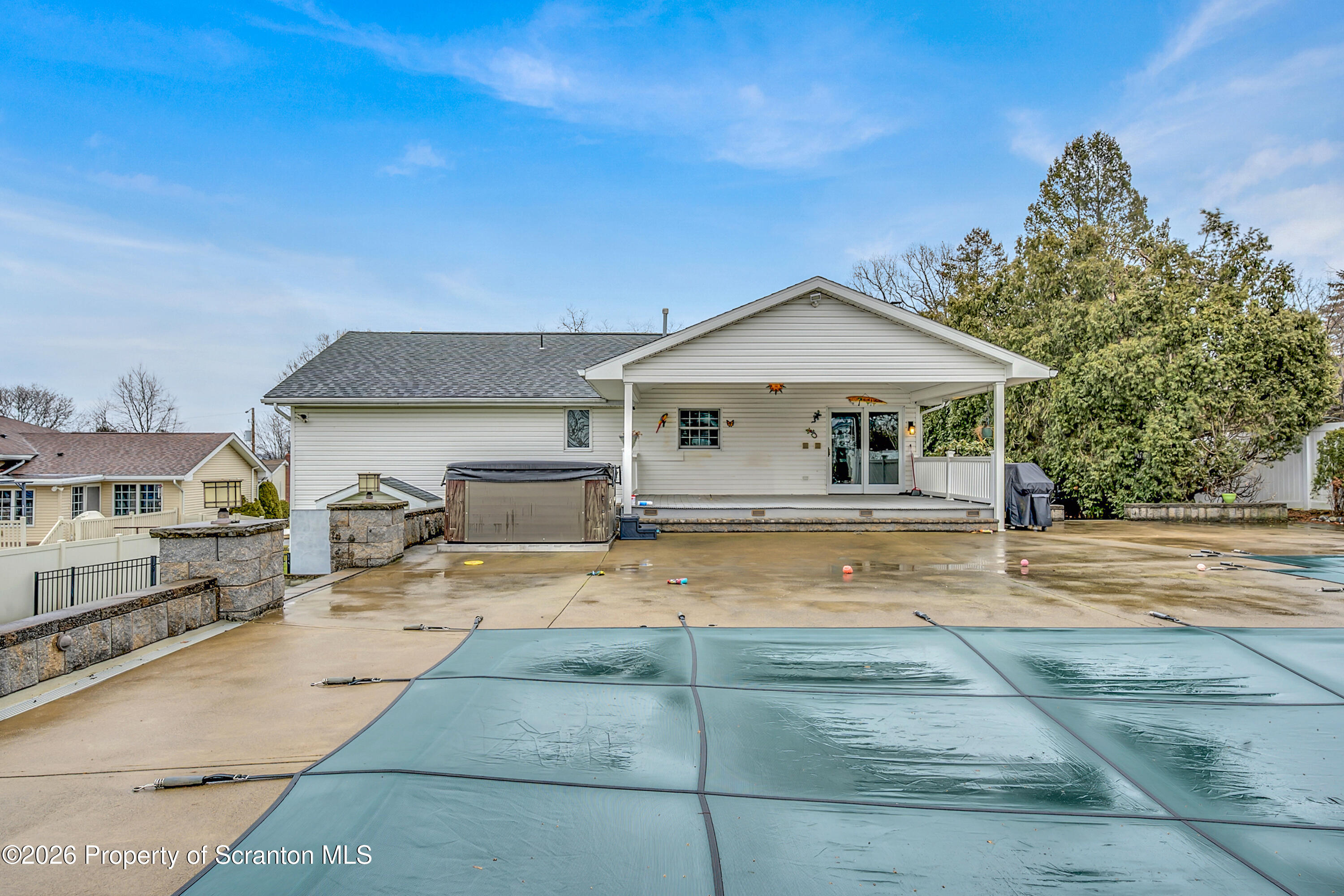804 School Street Moosic, PA 18507 - Photo 57 of 67 a view of a house with pool and sitting area