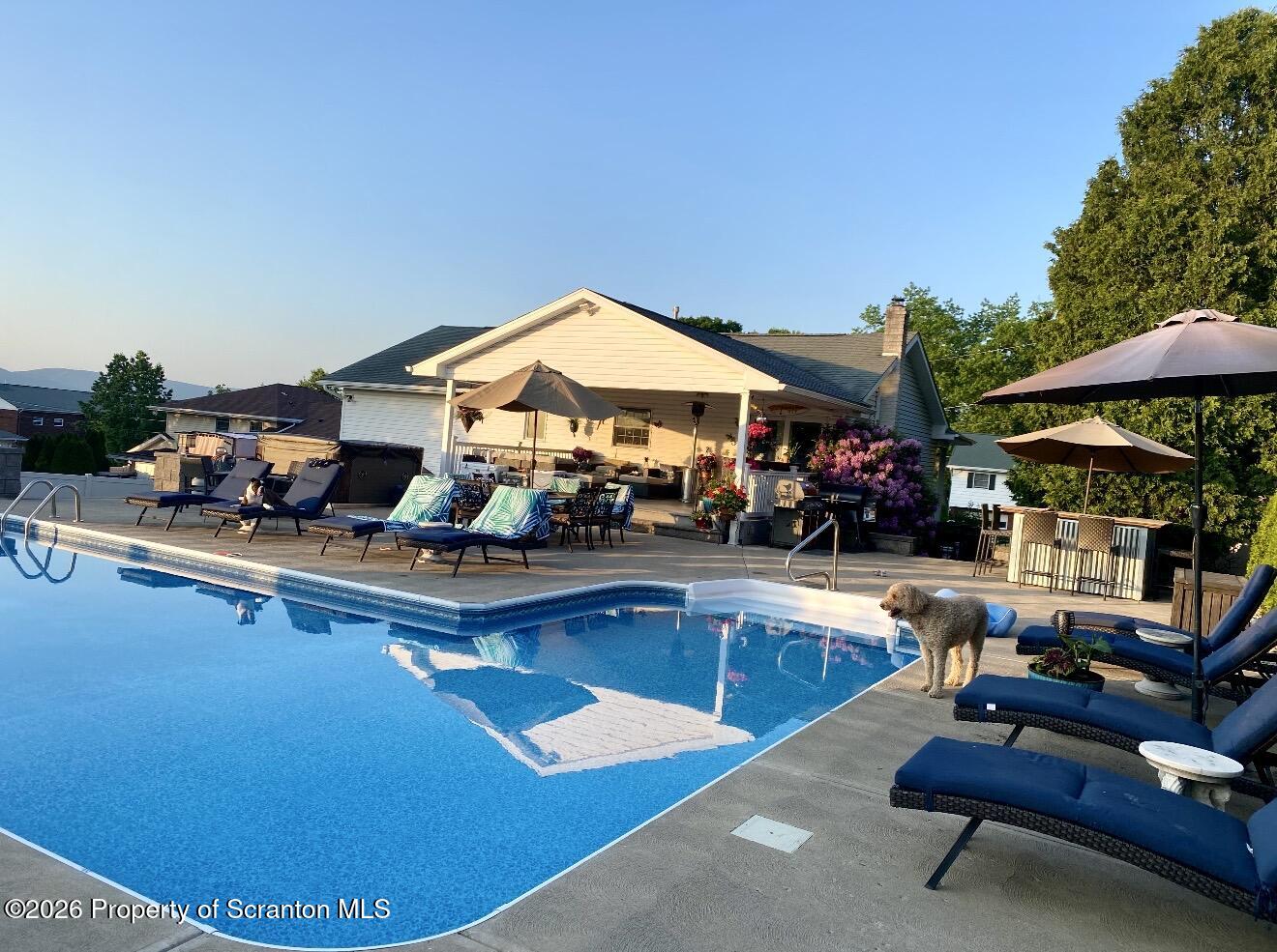 804 School Street Moosic, PA 18507 - Photo 63 of 67 a view of swimming pool with outdoor seating and a patio